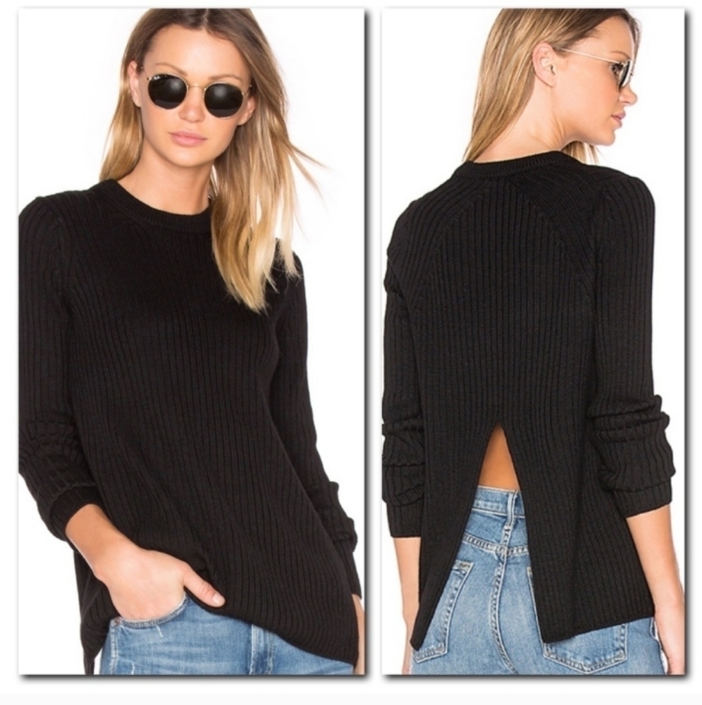 rag & bone Black Crew Neck Sweater